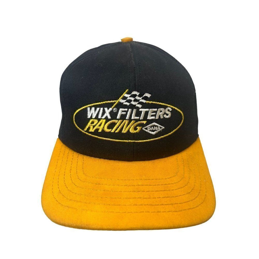 Vintage Wix Filters Racing Dana SnapBack Trucker Hat Cap USA Black NWOT‎